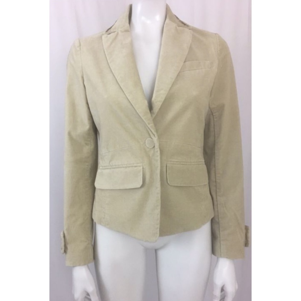 City DKNY Beaded Collar Velvet Velveteen Jacket 2